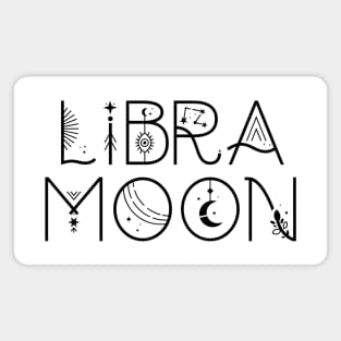 Libra moon sign celestial typography Magnet